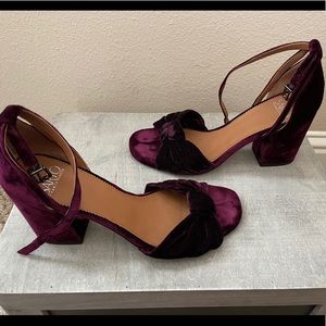 Franco Sarto Edana Crushed Velvet Heels